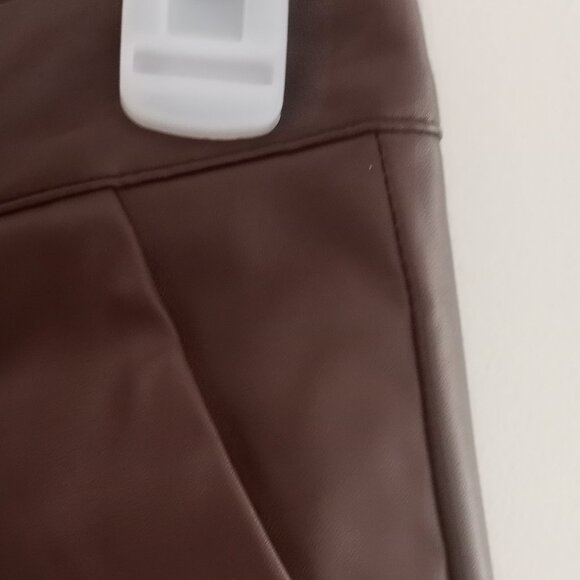 Faux Leather Pant Size M Brown NWOT - Picture 5 of 13